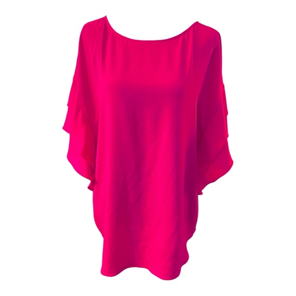 Chico's Tops - Chico’s Size 3 Fuchsia Ruffle Sleeve Blouse – Bold & Beautiful!